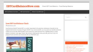 Iowa EBT Card Balance Check - EBTCardBalanceNow.com