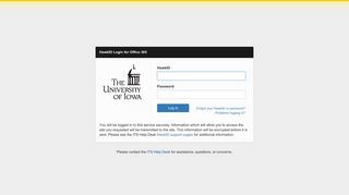 University of Iowa HawkID Login for Office 365