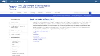 EMS - Service Information - Iowa Department of Public Health - Iowa.gov