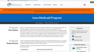 Iowa Medicaid Program | Benefits.gov