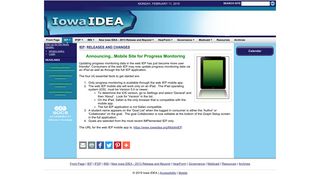 Iowa IDEA - Announcing...Mobile Site for Progress Monitoring