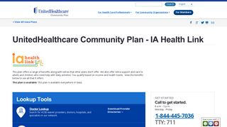 Iowa - UnitedHealthcare Community Plan - IA Health Link - Plan Detail