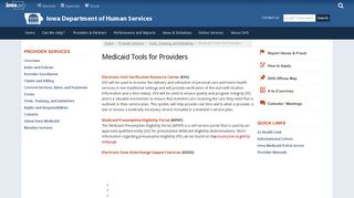 Medicaid Tools for Providers | Iowa Department of Human Services