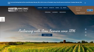 Iowa Trust and Savings Bank Homepage