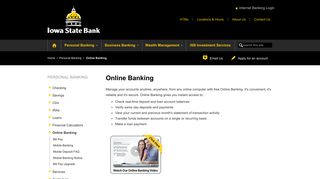 Online Banking - Iowa State Bank Des Moines, Iowa