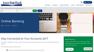 Online Banking, E-Statements & More! | Iowa State Bank