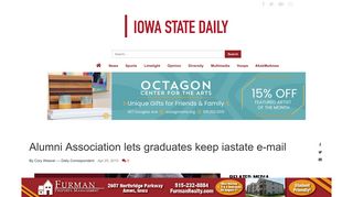 Alumni Association lets graduates keep iastate e-mail - Iowa State Daily