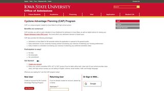CAP - Iowa State University Admissions
