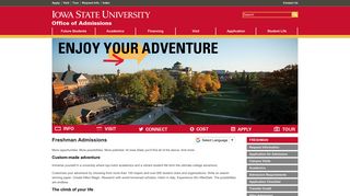 Freshman Admissions | Iowa State University Admissions
