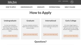 Apply | Idaho State University