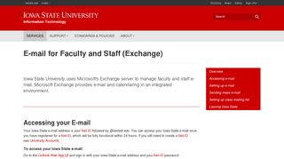 Exchange - Information Technology | Iowa State University