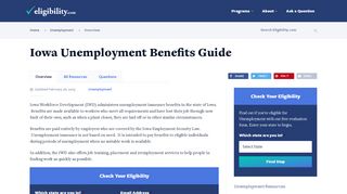Iowa Unemployment Benefits Eligibility (IA) - Eligibility.com