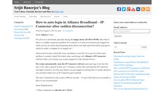 How to auto login in Alliance Broadband - IP Connector after sudden ...