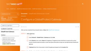 Configure a GlobalProtect Gateway - Palo Alto Networks