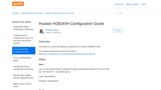 Huawei HG8245H Configuration Guide – OpenDNS