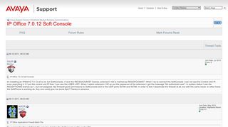 IP Office 7.0.12 Soft Console - Avaya Support Forums