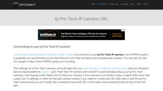 Connect to Ip Pro Tech IP cameras