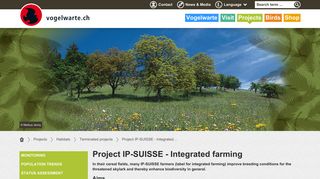 vogelwarte.ch - Project IP-SUISSE - Integrated farming