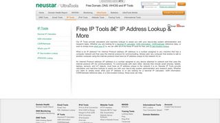 Free IP Tools - IP Address Lookup & More | UltraTools