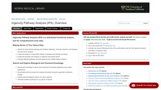 Overview - Ingenuity Pathway Analysis (IPA) - LibGuides at Norris ...