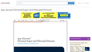 ipac iaccess Personal Super and Allocated Pension - PDF
