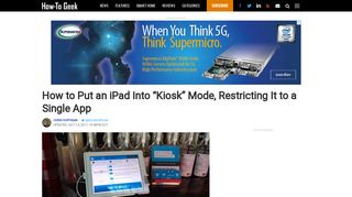 How to Put an iPad Into “Kiosk” Mode, Restricting It to a Single App