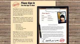 The iPad Sign In Sheet: Please Sign In