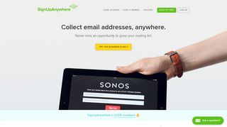 SignUpAnywhere: Collect email addresses | Mailing Lists, Leads ...
