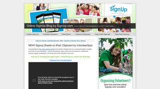 NEW! Signup Sheets on iPad: Clipboard by VolunteerSpot - Online ...