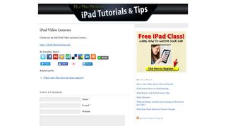 iPad Video Lessons | iPad Lessons, Tutorials, Tips & Class Instructions