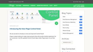 Introducing the New iPage Control Panel – iPage Blog