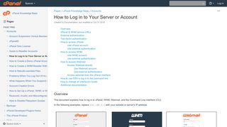How to Log in to Your Server or Account - cPanel Knowledge Base ...