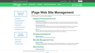 Web Hosting by iPage - Web Site Management