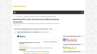 Ipanelonline PH is LEGIT, know how to earn $$$ by answering ...