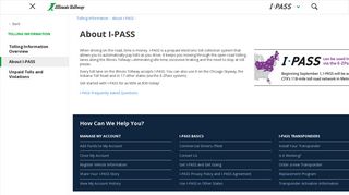 About I-PASS - Illinois Tollway