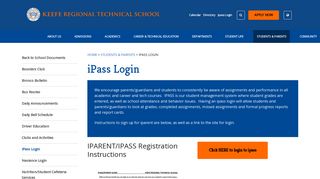 iPass Login - Keefe Regional Technical School