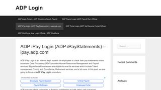 ADP iPay Login (ADP iPayStatements) - ipay.adp.com