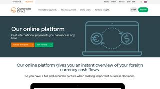 Our online platform | Currencies Direct