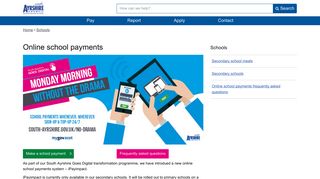 Online school payments - South Ayrshire Council