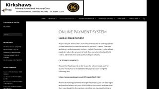 Online Payment System | Kirkshaws Website - Glow Blogs