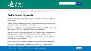 Online school payments | Angus Council