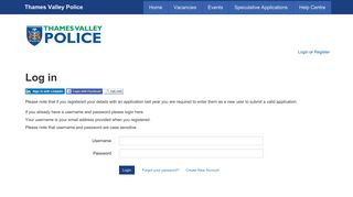 Log in - Thames Valley Police