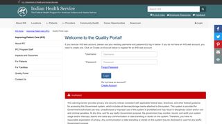 Quality Portal Login | Improving Patient Care (IPC)