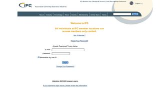 IPC Logon - IPC--Association Connecting Electronics Industries