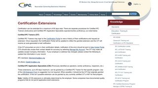 Certification Extensions | IPC