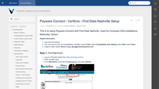 Payware Connect - Verifone - First Data Nashville Setup - Volanté ...