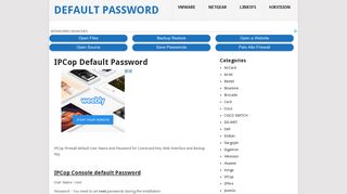 IPCop Default Password - MX Wiki