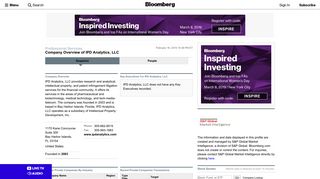 IPD Analytics, LLC: Private Company Information - Bloomberg