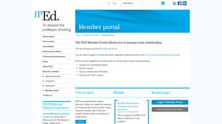 Member portal | Institute of Professional Editors Ltd