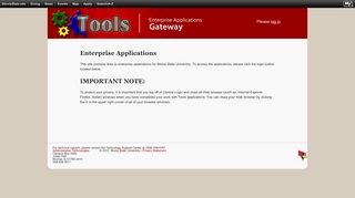 Enterprise Applications Gateway | Tools | Illinois State